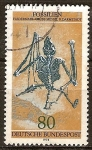 Stamps Germany -  Fósil de murciélago tupaiodon Palaeochiropteryx.