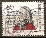 Stamps Germany -  300a Aniv Nacimiento de Georg Philipp Telemann (compositor). 