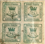 Stamps Spain -  4/4 céntimo 1873