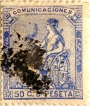 Stamps Spain -  50 céntimos 1873