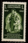 Sellos de America - Colombia -  cent. fundación s. vicente de paul