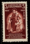 Stamps Colombia -  cent. fundación s. vicente de paul