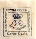 Stamps Spain -  1/4 céntimo