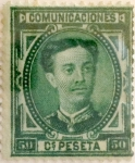 Stamps Spain -  50 céntimos 1876