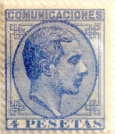 Stamps Spain -  4 pesetas 1878