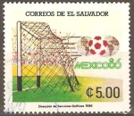 Stamps El Salvador -  CAMPEONATO  MUNDIAL  MÈXICO  1986.  EMBLEMA  DEL  GOL.