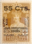 Sellos de Europa - Espaa -  55 céntimos sobre 4 pesetas 1927