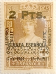 Sellos de Europa - Espaa -  2 pesetas sobre 4 pesetas 1927