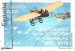 Stamps Spain -  AVIACIÒN.  CENTENARIO  DE  LA  AVIACIÒN  EN  CANARIAS.