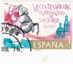 Stamps Spain -  VI Centenario del patronazgo de San Jorge-Alcoy- (16)