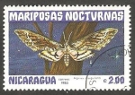 Stamps Nicaragua -  Mariposa nocturna