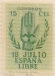 Stamps Spain -  15 céntimos 1938