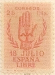 Stamps Spain -  25 céntimos 1938