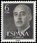 Sellos del Mundo : Europa : Espaa : ESPAÑA SEGUNDO CENTENARIO Nº 1161 ** 6P GRIS NEGRUZCO FRANCO 