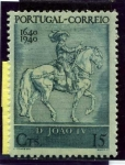 Stamps Portugal -  8º Centenario de la Fundacion y III Centenario de la Restauracion de la Nacion Portuguesa. Juan IV