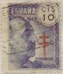 Stamps Spain -  10 céntimos 1940