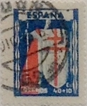 Stamps Spain -  40 céntimos + 10 céntimos 1943