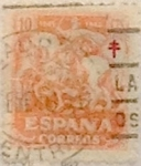 Stamps Spain -  10 céntimos 1945