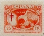 Stamps Spain -  25 céntimos 1945