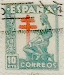 Stamps Spain -  10 céntimos 1946