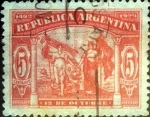 Stamps Argentina -  Intercambio daxc 0,40 usd 5 centavos 1929