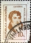 Stamps Argentina -  Intercambio 0,20 usd 10 centavos 1973