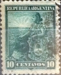 Sellos de America - Argentina -  Intercambio 0,40 usd 10 centavos 1899