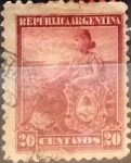 Stamps Argentina -  Intercambio daxc 0,30 usd 20 centavos 1899