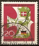 Stamps Germany -  Inauguración de la línea de vuelo entre Alemania y Copenhague.