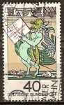 Stamps Germany -  300a Aniv de la muerte de JJC von Grimmelshausen (escritor). Criatura Mítica.