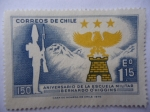 Stamps Chile -  150 Aniversario de la Escuela Militar Bernardo O´Higgins