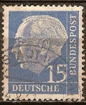 Stamps Germany -  Prof. Dr. Theodor Heuss 1884-1963(b), primer presidente alemán.