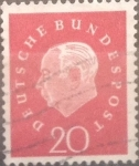 Stamps Germany -  Intercambio 0,20 usd 20 pf 1959
