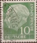 Stamps Germany -  Intercambio 0,20 usd 10 pf 1954