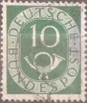 Stamps Germany -  Intercambio 9,20 usd 10 pf 1951