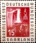 Stamps Germany -  Intercambio nxrl 0,35 usd 15 pf 1957