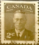 Stamps Canada -  Intercambio 0,20 usd 2 cent 1949