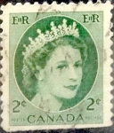 Stamps Canada -  Intercambio 0,20 usd 2 cent 1954