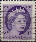 Sellos de America - Canad -  Intercambio 0,20 usd 4 cent 1954