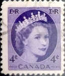 Stamps Canada -  Intercambio 0,20 usd 4 cent 1954