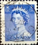 Stamps Canada -  Intercambio 0,20 usd 5 cent 1953