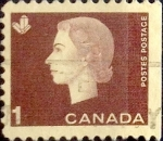 Sellos de America - Canad� -  Intercambio 0,20 usd 1 cent 1963