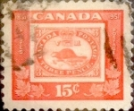 Stamps Canada -  Intercambio 0,30 usd 15 cent 1951