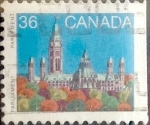 Sellos de America - Canad� -  Intercambio 0,20 usd 36 cent 1987