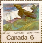 Stamps Canada -  Intercambio 0,20 usd 6 cent 1971