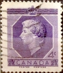 Sellos de America - Canad -  Intercambio 1,40 usd 4 cent 1953