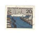 Stamps Germany -  Ferry de Kiel