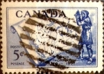 Stamps Canada -  Intercambio 0,20 usd 5 cent 1957