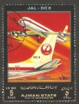 Stamps United Arab Emirates -  Ajman - JAL, DC 8