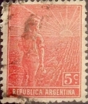 Sellos de America - Argentina -  Intercambio 0,25 usd 5 cent. 1912